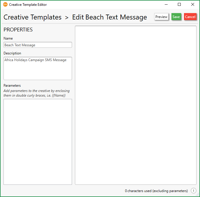 Creative Template Editor Blank Creative Template Editor Blank