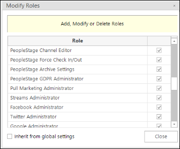 Configure in FastStats