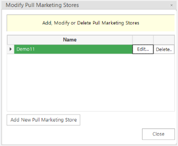 Modify pull marketing stores