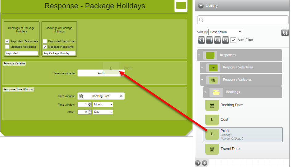 Drag Revenue Variable