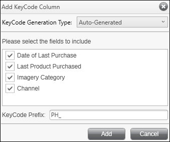 Add KeyCode Column Auto-Generated