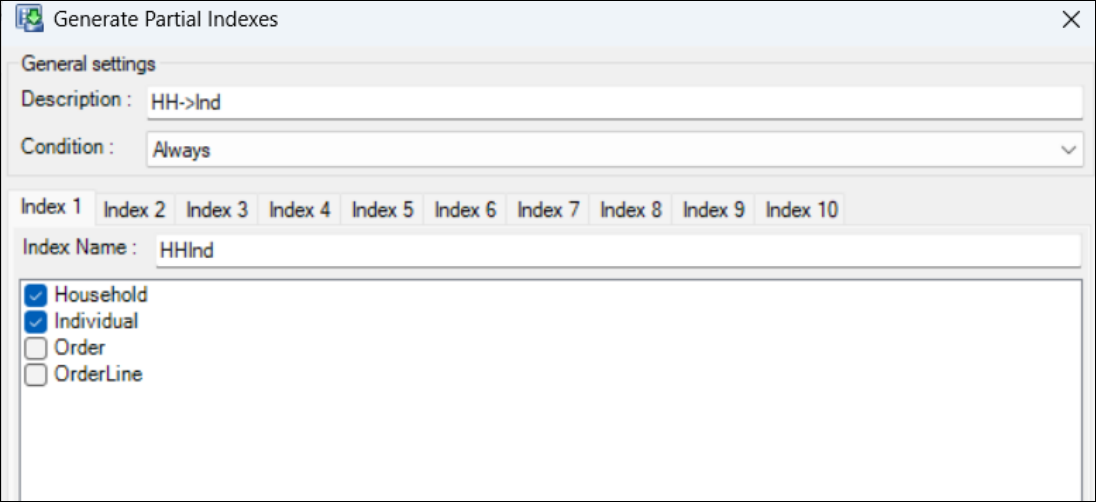 Partial indexes
