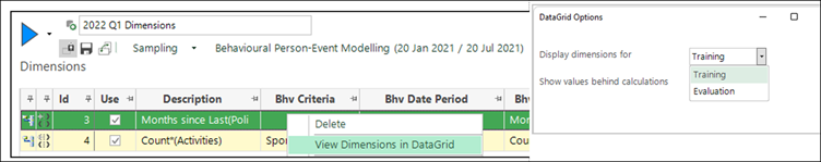 Data grid flexibility