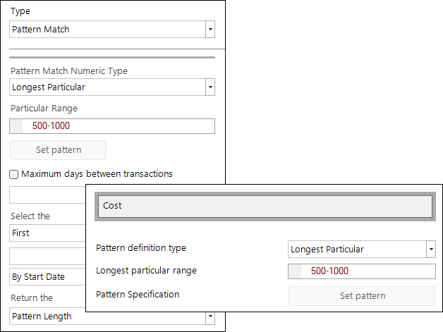 Pattern match aggregation