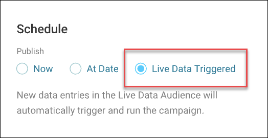 Live data