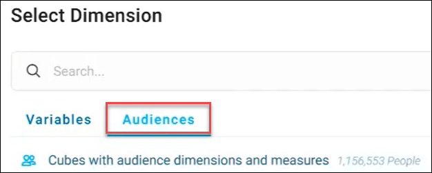 Audience as cube dimension