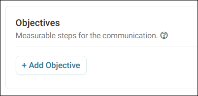 Message objective