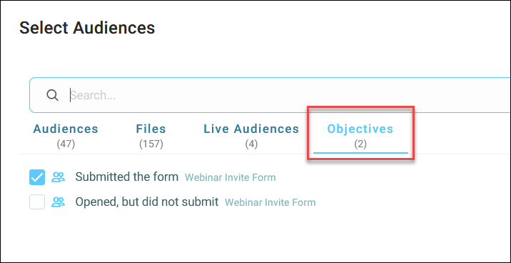 Objective audience