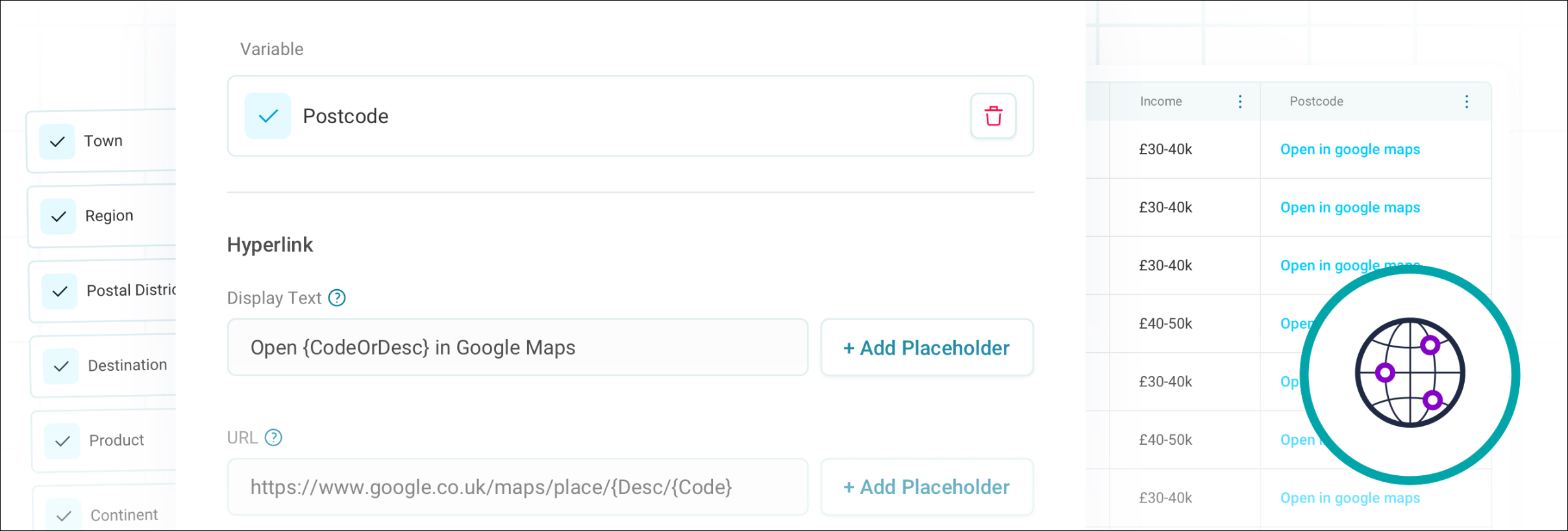 Data grid hyperlinks
