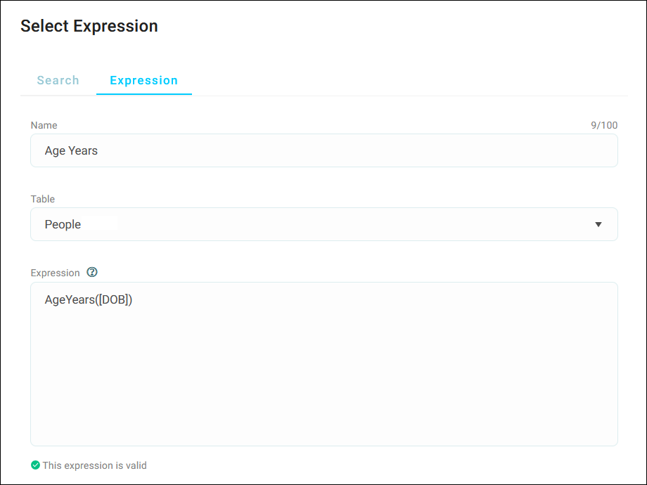 Expression builder in personalisation