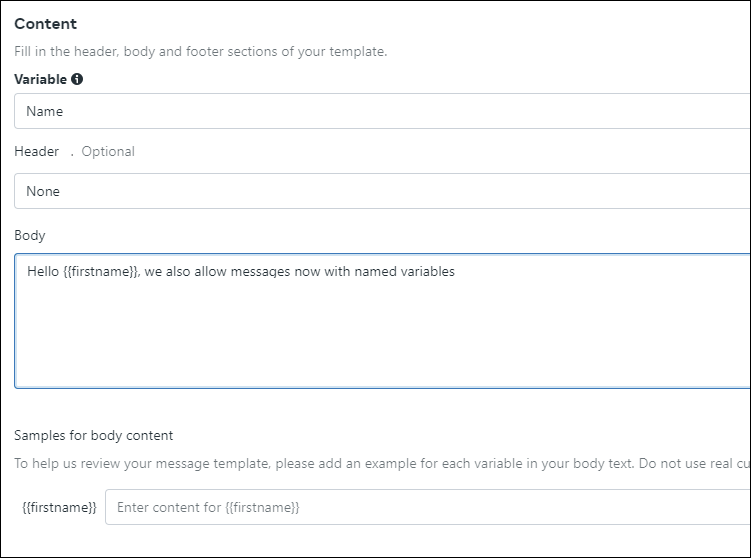 WhatsApp parameters