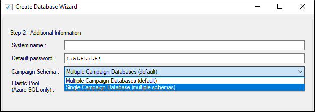 Single campaign database