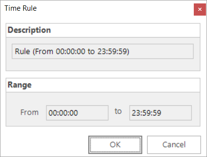 Time Rule dialog