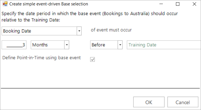 Create simple event-driven Base selection dialog