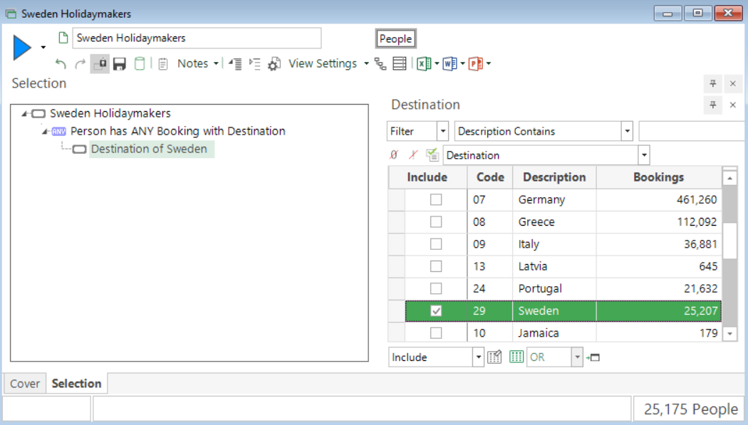 Decision Tree Example 02 Setting the Analysis Selection